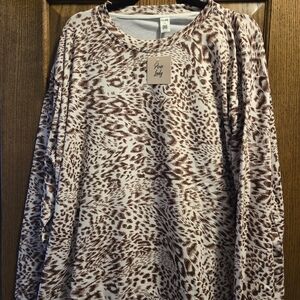 Pure Lady Brown Leopard Print Women's Top